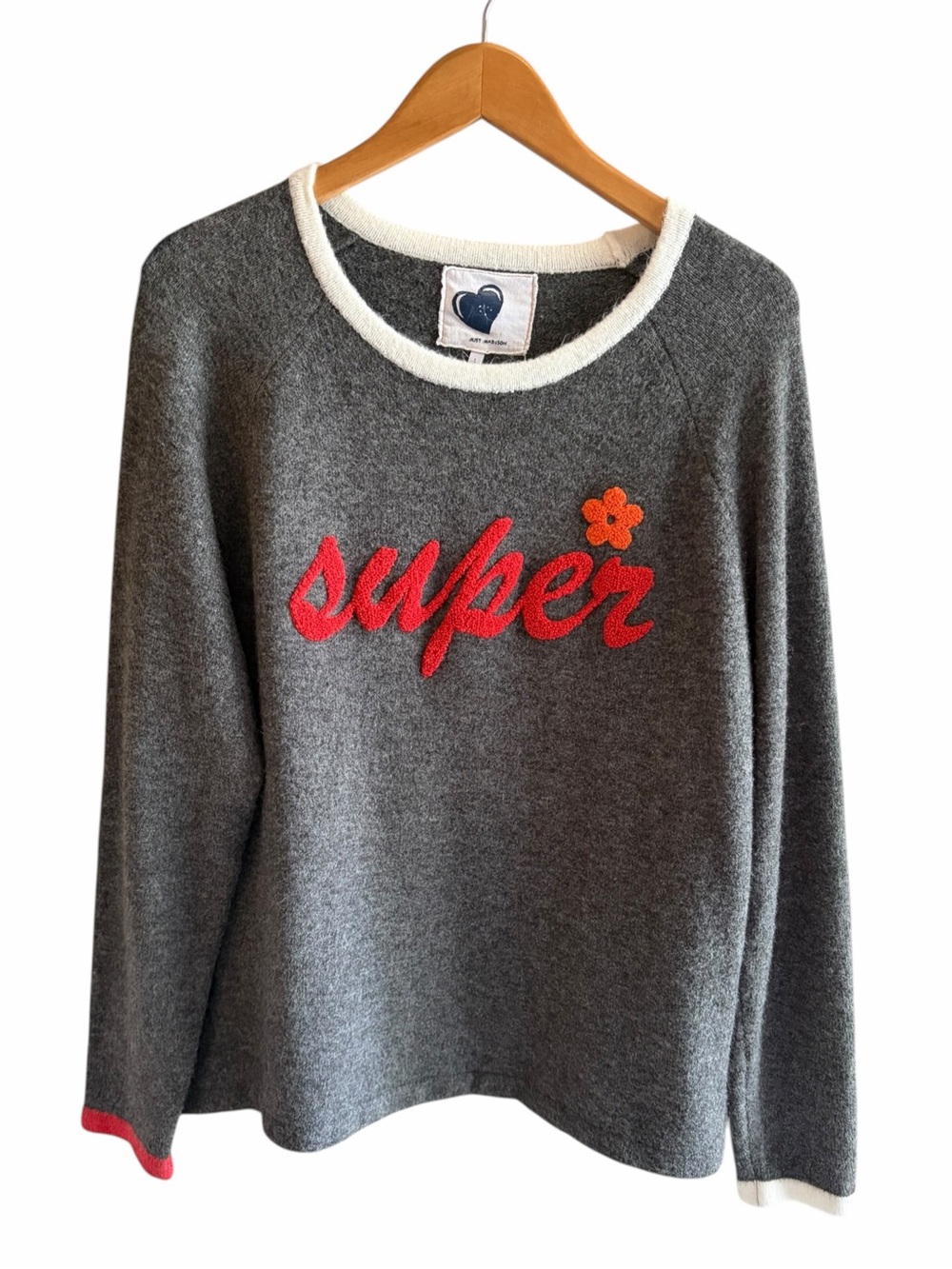 SUPER MADISON Gray Super Wool Blend Sweater